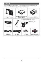 Preview for 2 page of Casio EX-Z29BKEBB - 10 Mp 3X Opt 2.7IN LCD Digital Cam User Manual