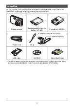 Preview for 2 page of Casio EX-Z33SR - 10.1MP Digital Camera User Manual