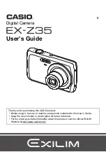 Casio EX-Z35 - EXILIM Digital Camera User Manual preview