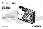 Предварительный просмотр 1 страницы Casio EX Z500BK - EXILIM ZOOM Digital Camera User Manual