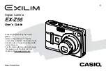 Preview for 1 page of Casio EX Z55 - EXILIM Digital Camera User Manual