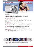 Preview for 1 page of Casio EX-Z550 - EXILIM Digital Camera Features