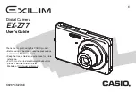 Casio EX Z77 - EXILIM ZOOM Digital Camera User Manual предпросмотр