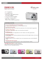 Casio EX Z80 - EXILIM ZOOM Digital Camera Brochure preview