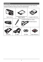 Preview for 2 page of Casio EX-Z800BE User Manual