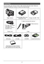 Preview for 2 page of Casio EX-ZR100BK User Manual