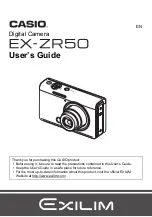 Casio ex-zr50 User Manual preview