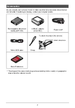 Preview for 2 page of Casio ex-zr50 User Manual