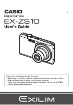 Preview for 1 page of Casio EX-ZS10BE User Manual