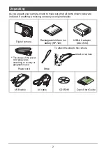 Preview for 2 page of Casio EX-ZS10BE User Manual