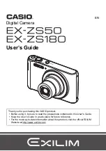 Casio EX-ZS180 User Manual preview