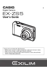 Preview for 1 page of Casio EX-ZS5BK User Manual