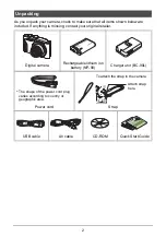 Preview for 2 page of Casio EXH20GBK User Manual