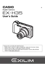 Casio EXILIM EX-H35 User Manual preview