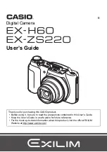 Preview for 1 page of Casio Exilim EX-H60 User Manual