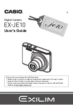 Preview for 1 page of Casio EXILIM EX-JE10 User Manual