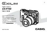 Casio Exilim EX-P700 User Manual preview