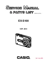 Casio Exilim EX-S100 Service Manual & Parts List preview