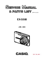 Preview for 1 page of Casio Exilim EX-S500 Service Manual