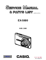 Preview for 1 page of Casio Exilim EX-S600 Service Manual & Parts List