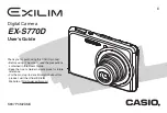 Preview for 1 page of Casio Exilim EX-S770D User Manual