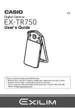 Preview for 1 page of Casio Exilim EX-TR750 User Manual