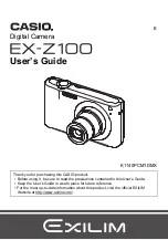 Casio Exilim EX-Z100 User Manual preview