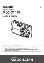 Casio EXILIM EX-Z16 User Manual preview