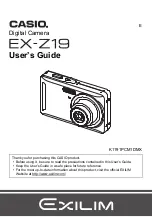 Preview for 1 page of Casio EXILIM EX-Z19 User Manual