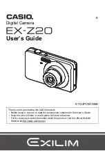 Preview for 1 page of Casio Exilim EX-Z20 User Manual