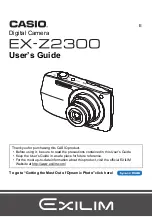 Preview for 1 page of Casio Exilim EX-Z2300 User Manual