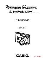 Casio Exilim EX-Z30 Service Manual preview