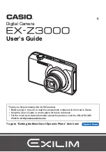 Casio Exilim EX-Z3000 User Manual preview