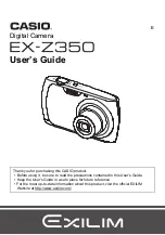 Casio EXILIM EX-Z350 User Manual preview