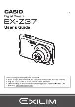 Preview for 1 page of Casio EXILIM EX-Z37 User Manual