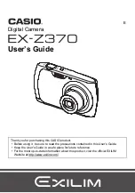 Preview for 1 page of Casio EXILIM EX-Z370 User Manual