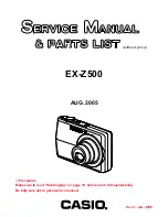 Preview for 1 page of Casio Exilim EX-Z500 Service Manual & Parts List