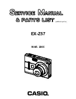 Casio Exilim EX-Z57 Service Manual & Parts List preview