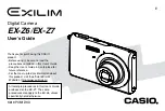 Preview for 1 page of Casio Exilim EX-Z6 User Manual