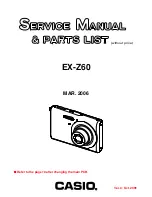 Preview for 1 page of Casio Exilim EX-Z60 Service Manual And Parts List