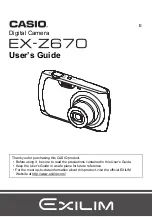 Preview for 1 page of Casio EXILIM EX-Z670 User Manual