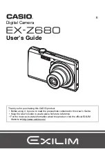 Casio EXILIM EX-Z680 User Manual preview