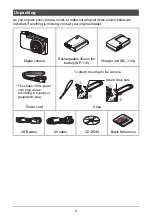 Preview for 2 page of Casio Exilim EX-ZR10 User Manual