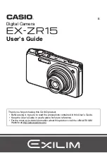 Casio EXILIM EX-ZR15 User Manual preview