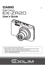 Preview for 1 page of Casio EXILIM EX-ZR20 User Manual