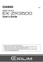 Casio Exilim EX-ZR3500 User Manual preview