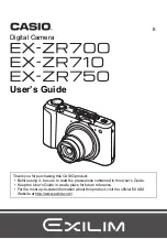 Preview for 1 page of Casio Exilim EX-ZR700 User Manual