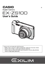 Casio EXILIM EX-ZS100 User Manual preview