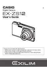 Preview for 1 page of Casio Exilim EX-ZS12 User Manual