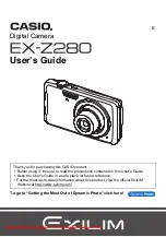 Casio ExilimEX-Z280 User Manual preview